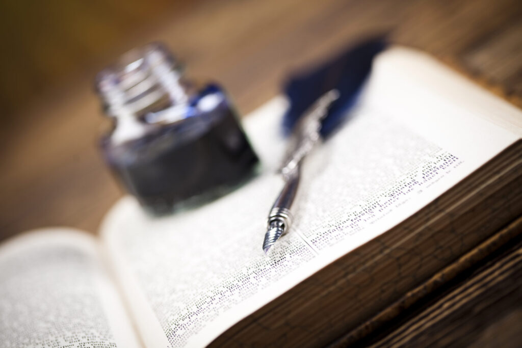 Paper message on pen